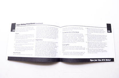 OEM Yamaha LIT-11626-23-03, 4XE-F819T-12 Tips & Practice Guide for the ATV Rider