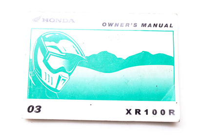 New OEM Honda 31KN4780 Owner's Manual 03 XR100R NOS