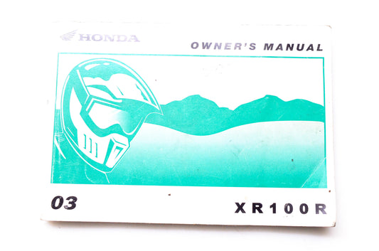 New OEM Honda 31KN4780 Owner's Manual 03 XR100R NOS