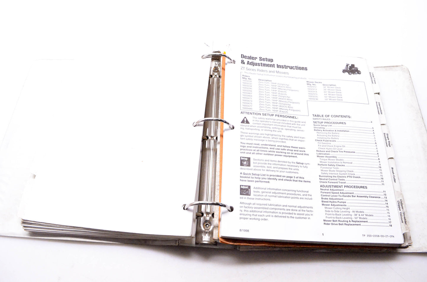Simplicity Manufacturing 300-3751-01-UV-UV Technical Publication Updates