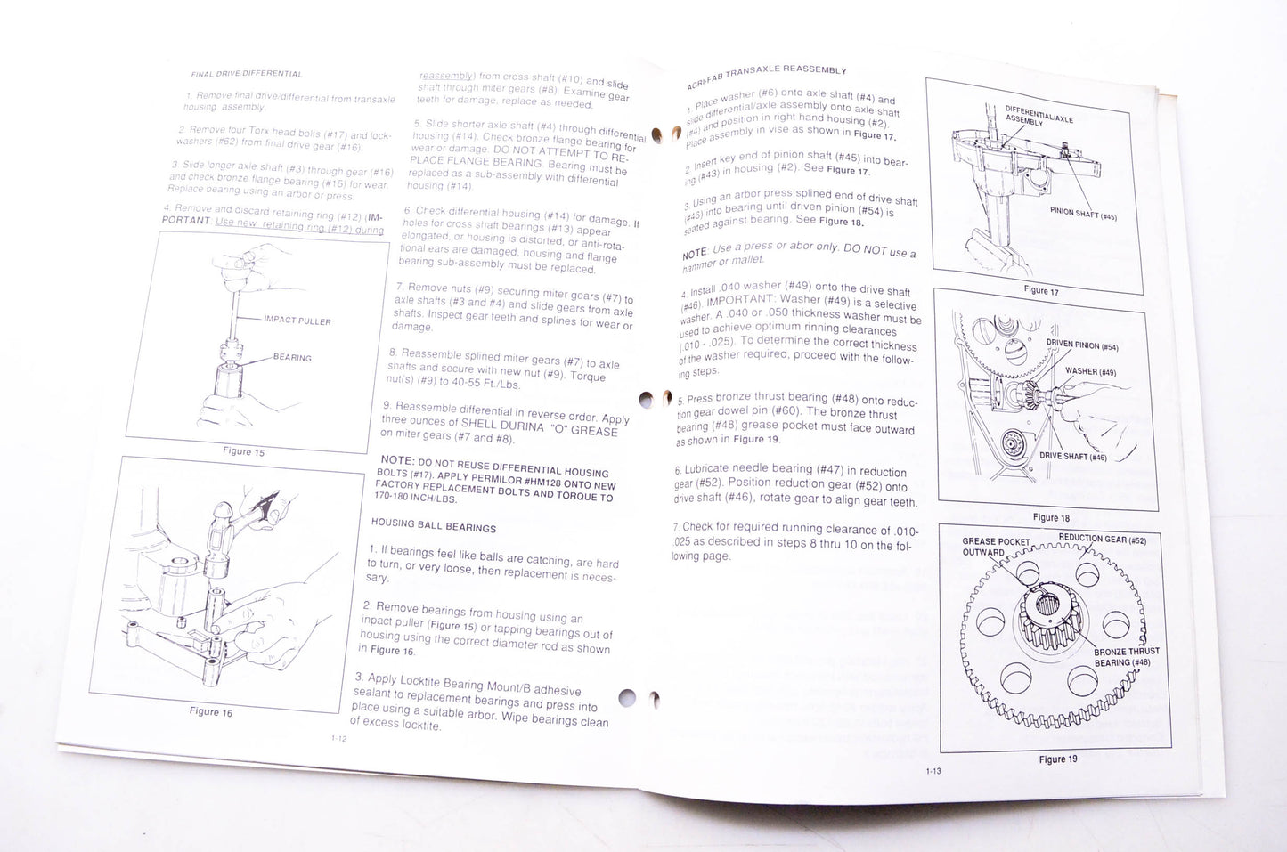 Noma 314372 Shop Manual Agri-Fab Transaxle & Sundstrand-Sauer Hydrostatic Transmission