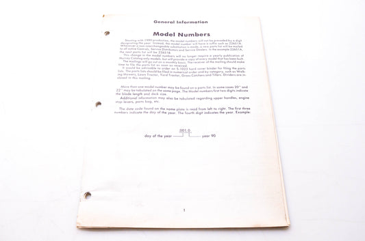 Murray RU027-30 General Information