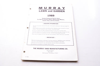 Murray S-1062 Lawn & Garden 1989 Genuine-Engineered Service Parts