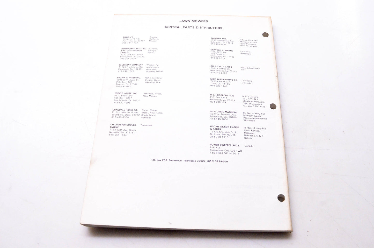 Murray F-7101 Lawn & Garden 1984 Genuine-Engineered Service Parts