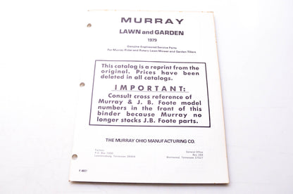 Murray F-4831 Lawn & Garden 1979 Genuine-Engineered Service Parts