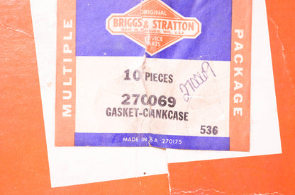 New OEM Briggs & Stratton 270069 Crankcase Gaskets Qty 2 NOS