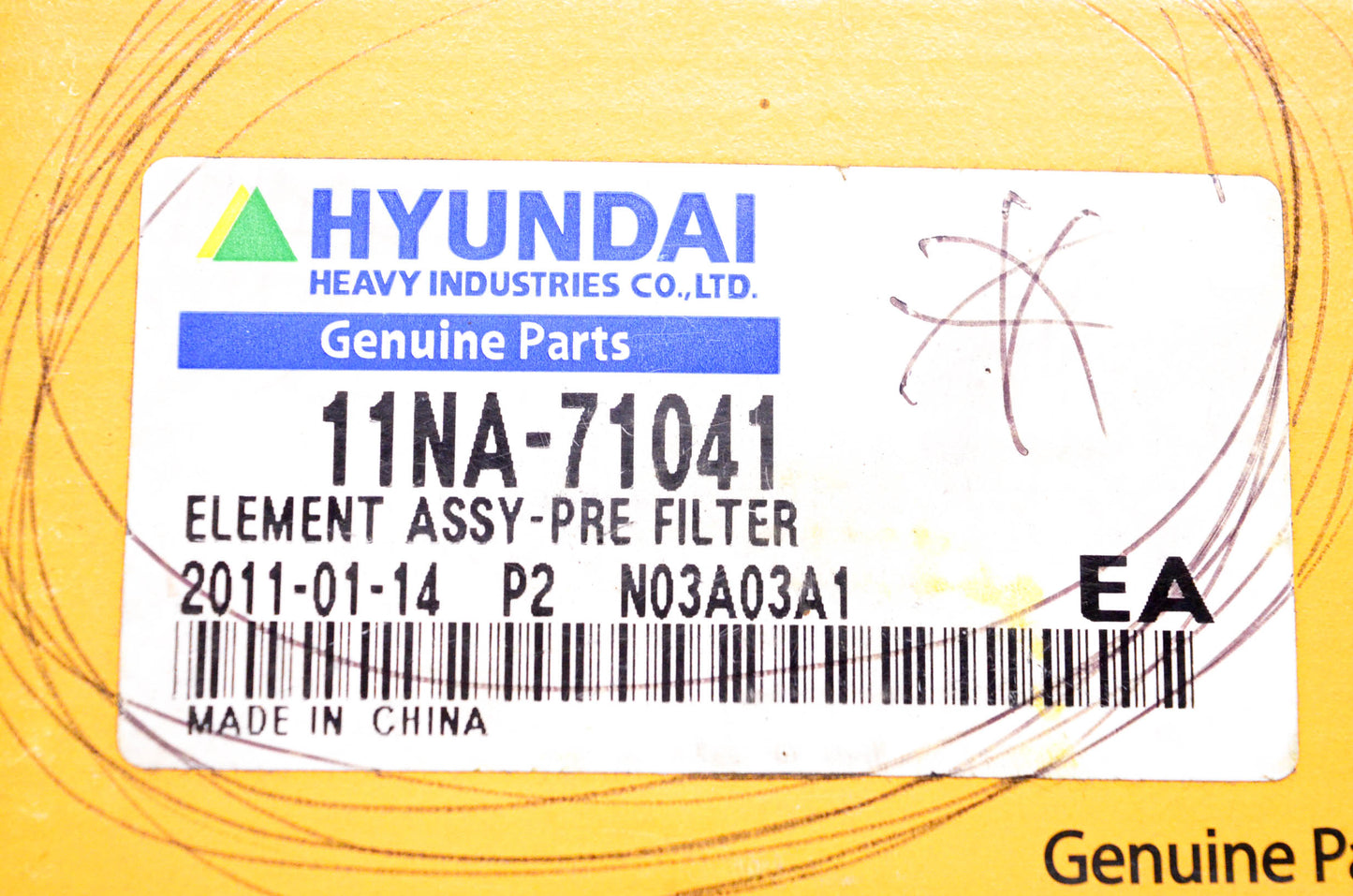 Hyundai 11NA-71041 Pre-Filter Element Assembly NOS