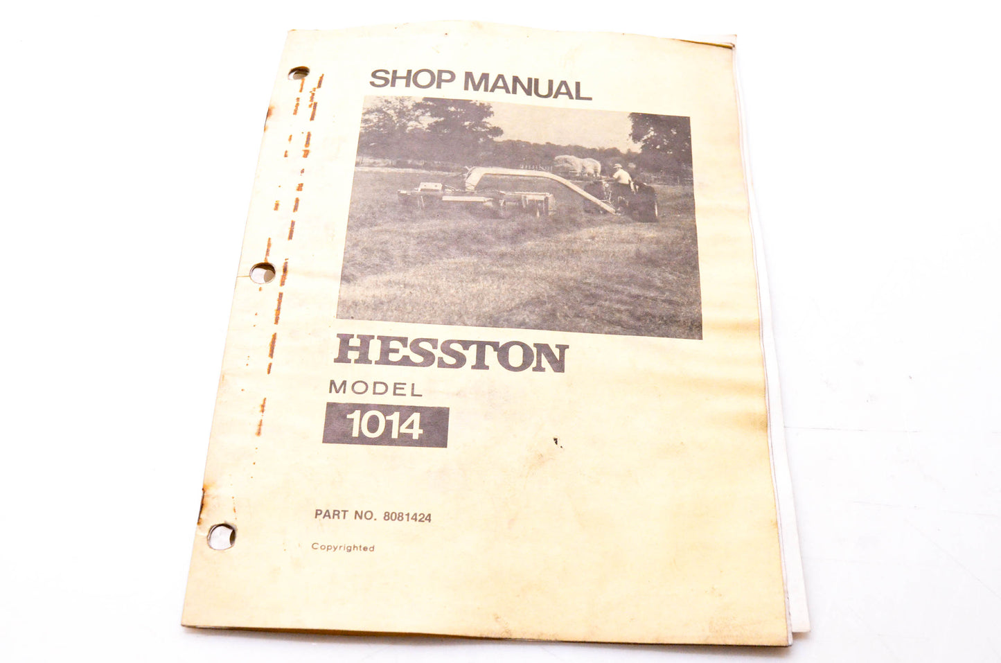 Hesston 8081424 Shop Manual Model 1014