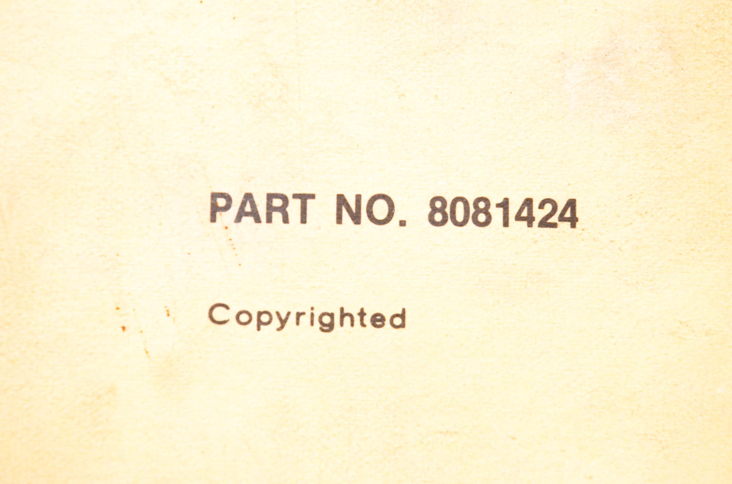 Hesston 8081424 Shop Manual Model 1014