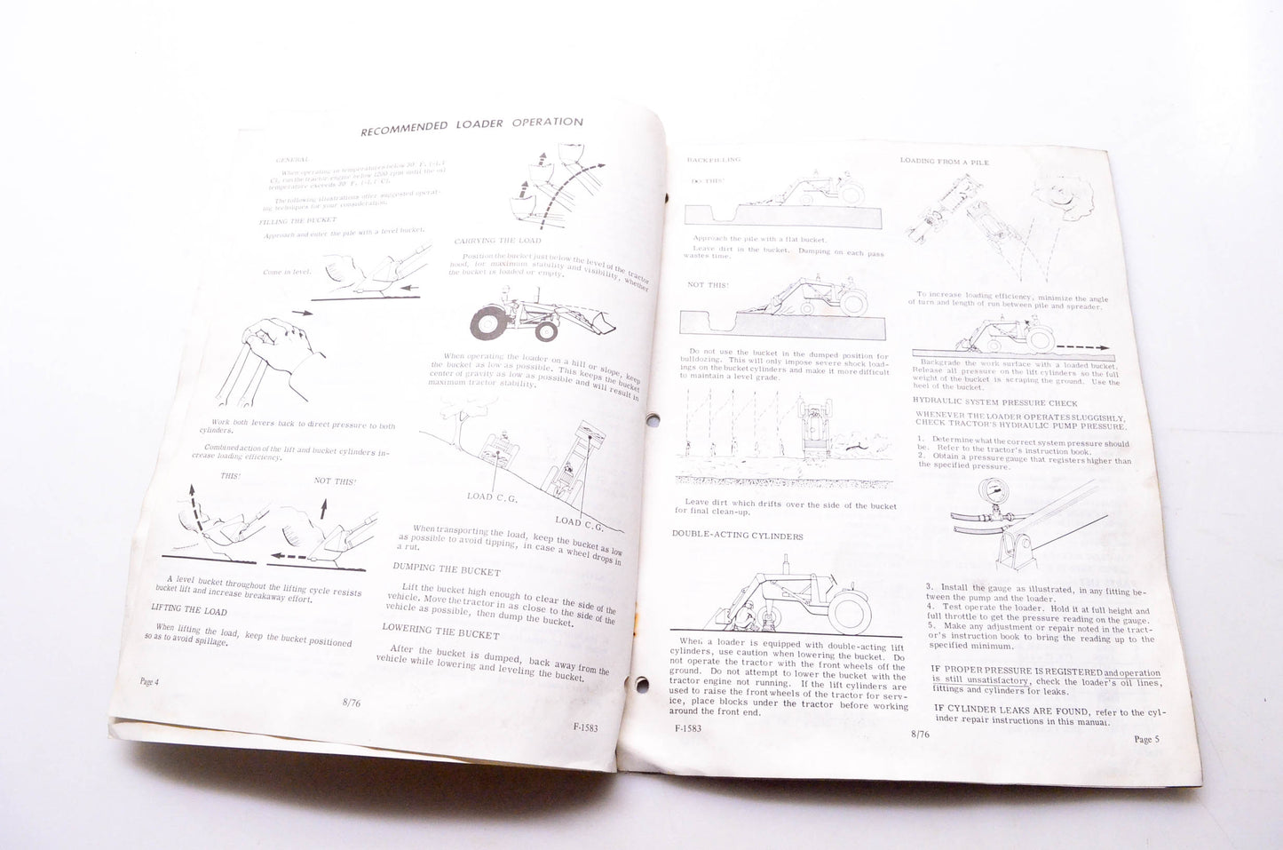 Kubota F-1583-1-77 Owner's Manual Model 1200 Loader