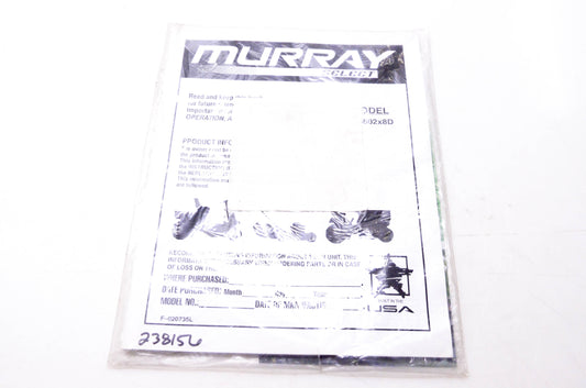 Murray F-020735L, 238156 Safety Preparation Operation & Maintenance Model 465602x8D