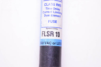 Littelfuse FLSR 10, DL-7483 Powr-Gard Class RK5 Time Delay Current Limiting Dual Element Fuse NOS