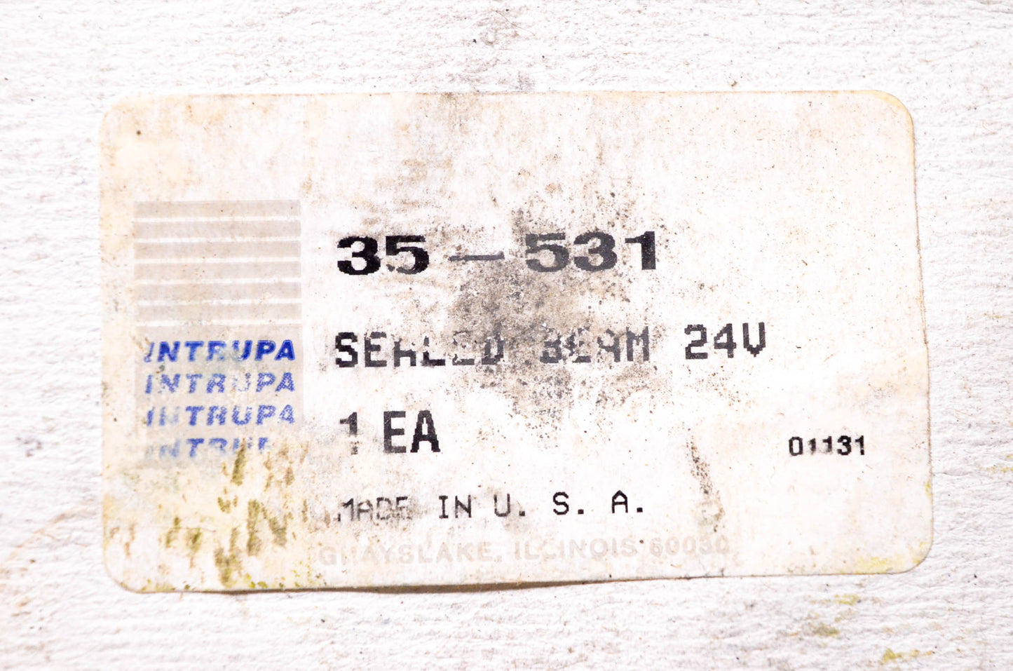 Intrupa 35-531 Sealed Beam Light NOS