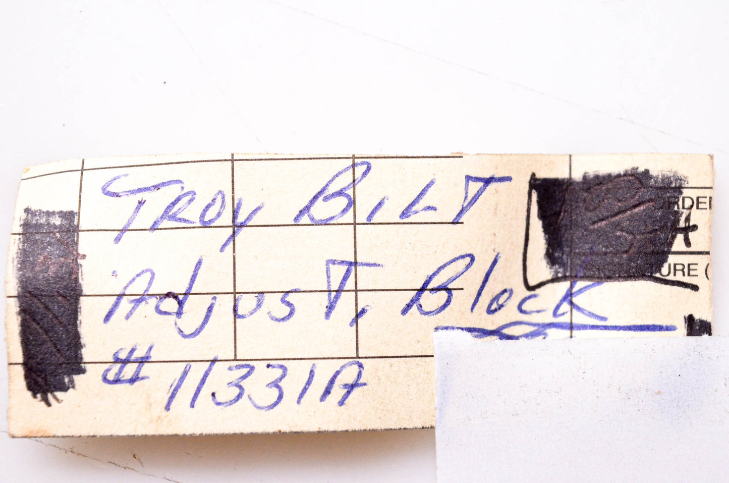 MTD 11331A Adjust Block NOS