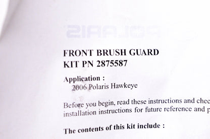 New OEM Polaris 2875587 Brush Guard NOS