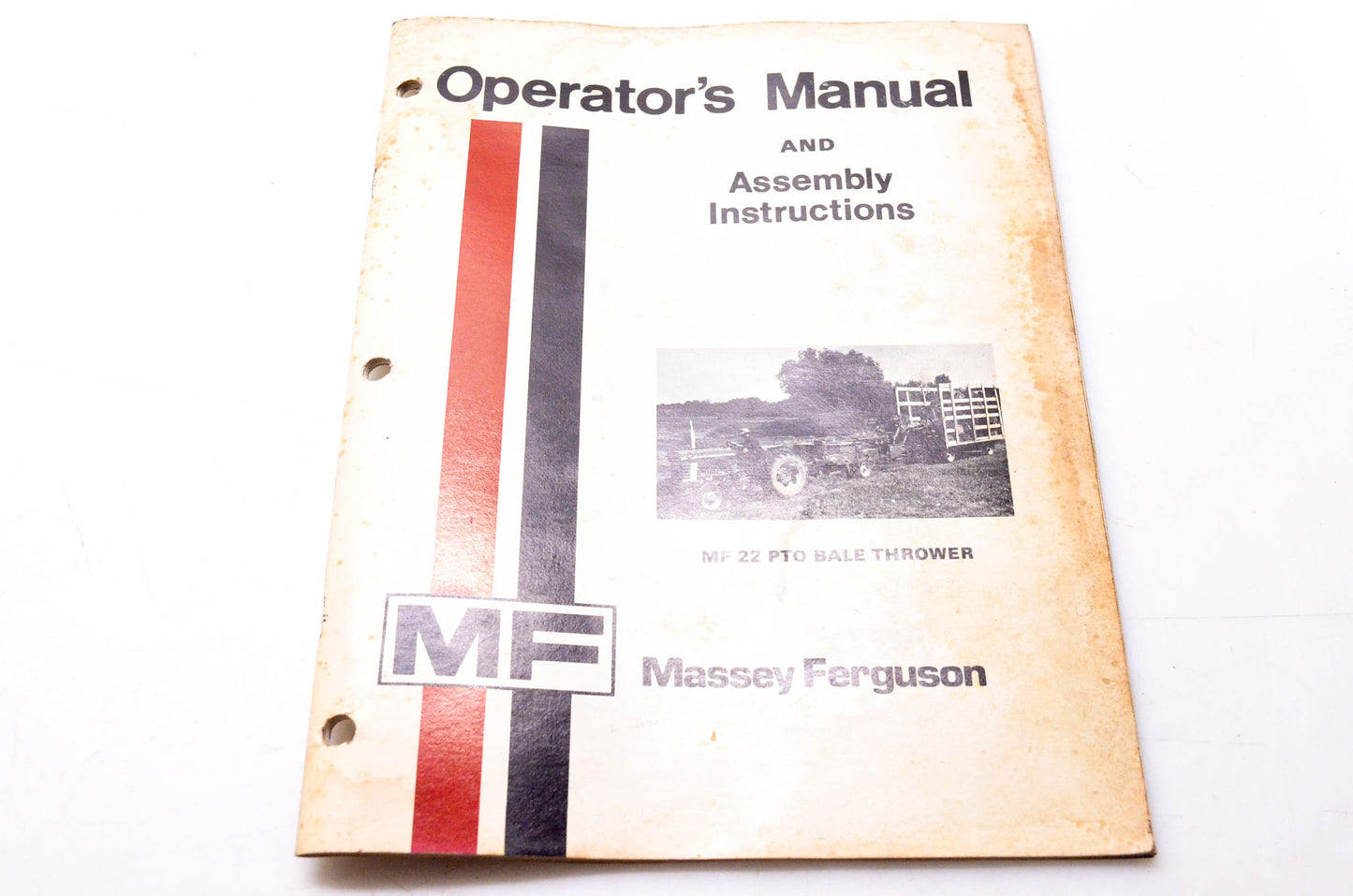 Massey-Ferguson 690 825 M6 Operator's Manual & Assembly Instructions Bale Thrower