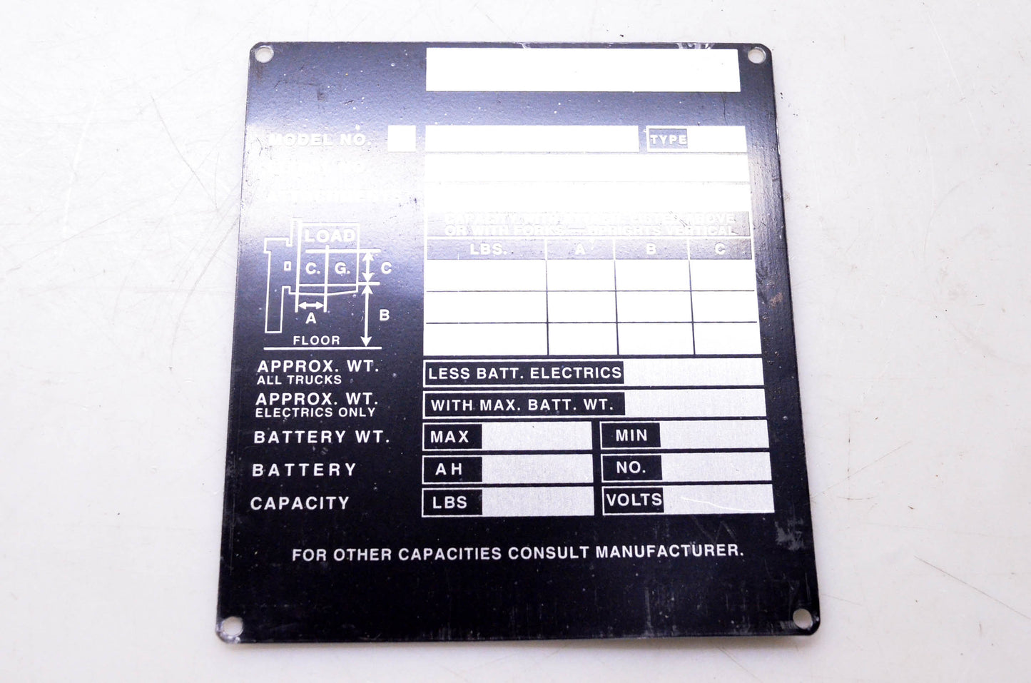 Total Source 2315709, 043036 Name Plate NOS