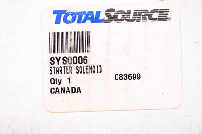 Total Source S0006 Starter Solenoid NOS