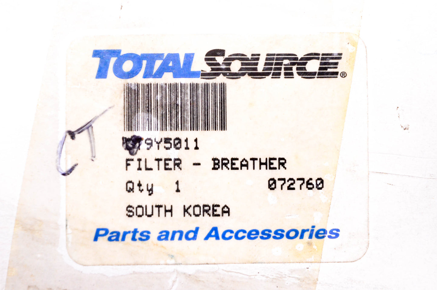 Total Source 9Y5011, CT9Y5011 Breather Filter fits CAT NOS
