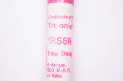 Gould Shawmut TRS6R Tri-onic Time Delay Current Limiting Class RK5 Fuse 6 Amps 600 VAC NOS