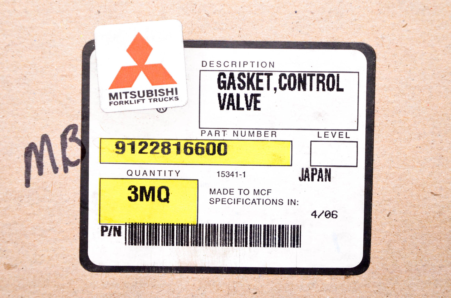 Mitsubishi 9122816600 Control Valve Gasket NOS