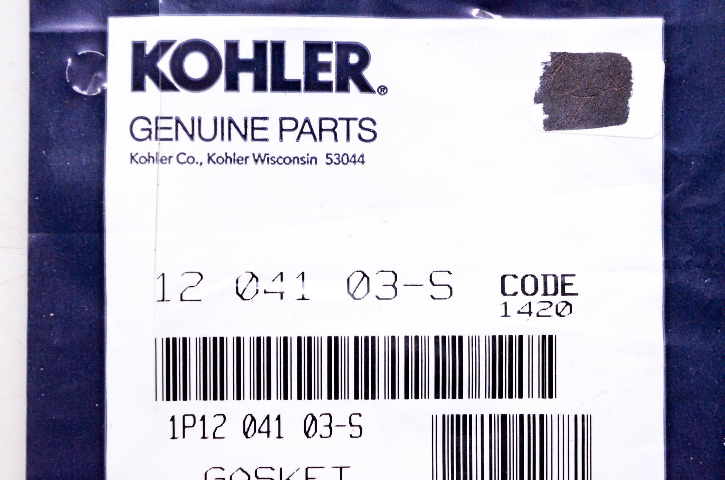 Kohler 12 041 03-S Gasket NOS