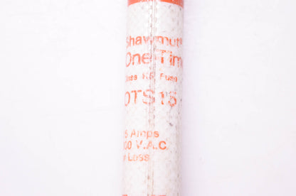 Gould Shawmut OTS15 One-Time Class K-5 Fuse 15 Amps 600 VAC NOS