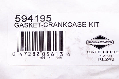 New OEM Briggs & Stratton 594195 Crankcase Gasket Kit NOS
