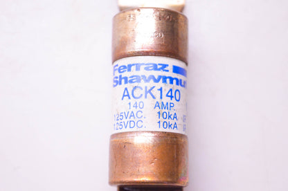 Ferraz Shawmut ACK140 Fuse 140 Amp 125 VAC NOS