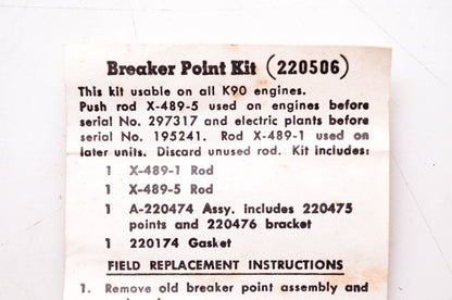 Kohler 220506 Breaker Point Kit NOS