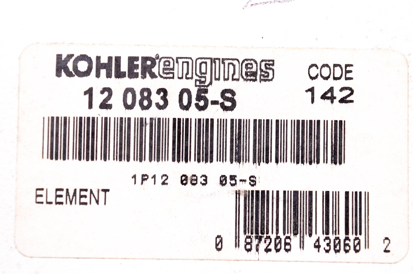 Kohler 12 083 05-S Air Filter NOS