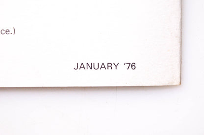Kubota January '76 Operator's Manual Model 619B Backhoe for Kubota B6000 Tractor