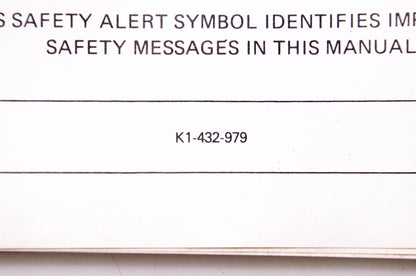 Kubota K1-432-979 Parts & Owner's Manual B/L 78 Posthole Digger