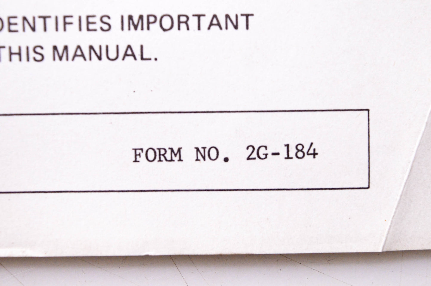 Kubota 2G-184 Parts & Owner's Manual Earthcavator Model L7550
