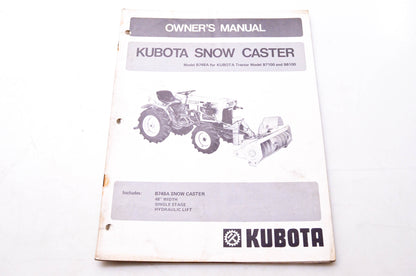 Kubota 7-78-SL-1500, KU031 Owner's Manual Kubota Snow Caster B748A