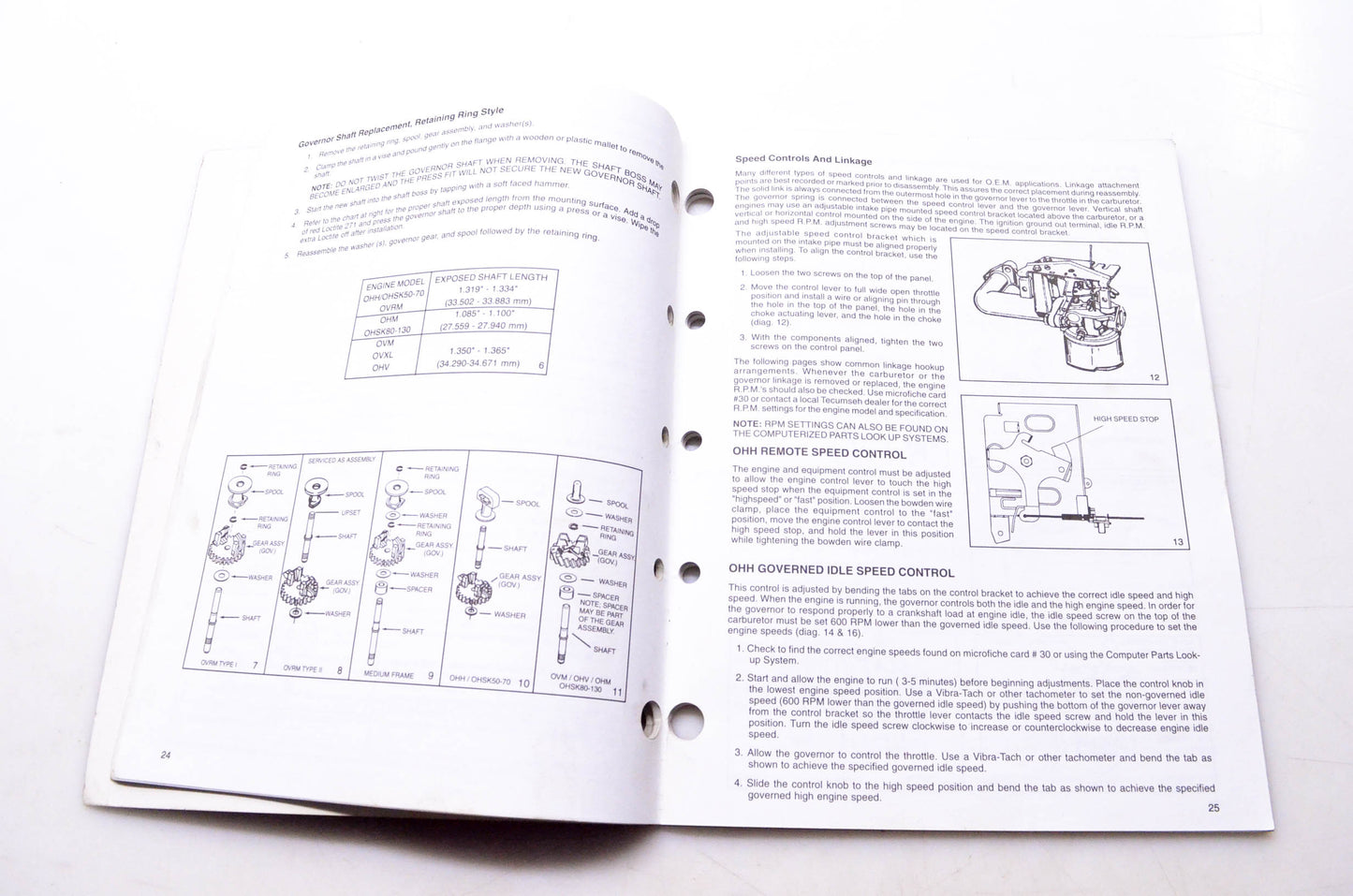 OEM Tecumseh 695244A, 740043 Tecumseh Technician's Handbook 4-Cycle Overhead Valve Engines