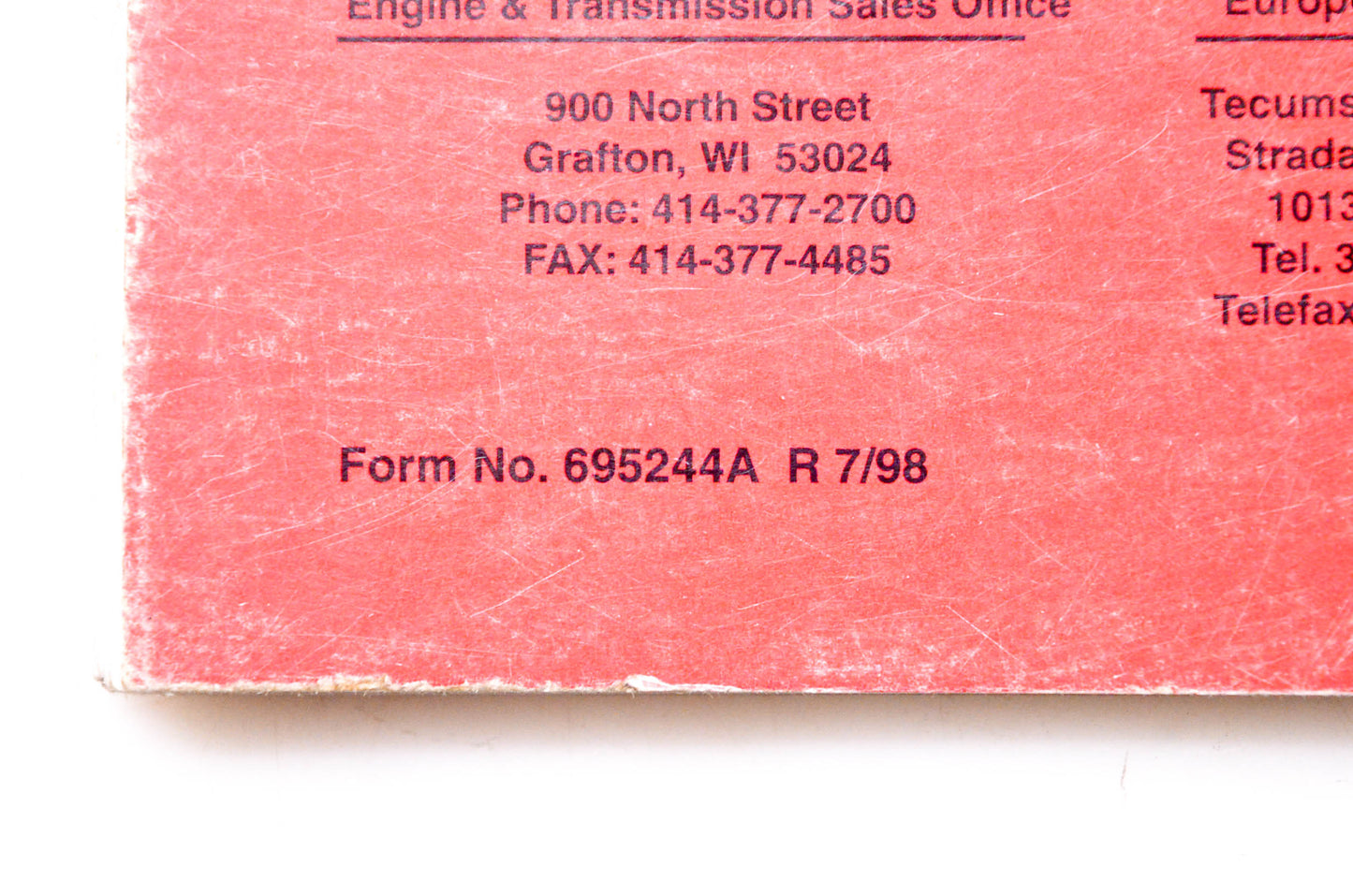 OEM Tecumseh 695244A, 740043 Tecumseh Technician's Handbook 4-Cycle Overhead Valve Engines