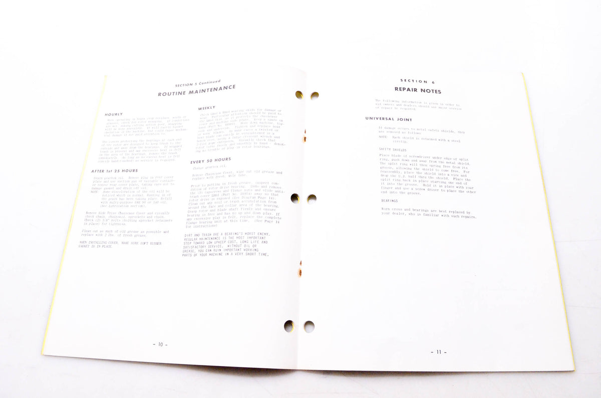 Kubota 772 Model K Owner's Manual & Parts List for Tractors 12-28