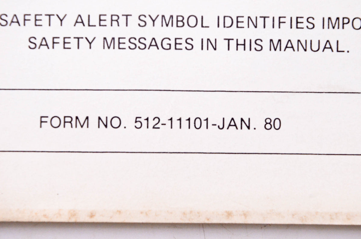 Kubota 512-11101 Parts & Owner's Manual Mid-Mount Mower Model B445
