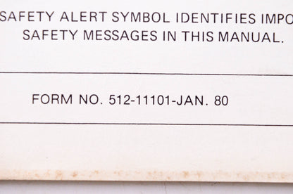Kubota 512-11101 Parts & Owner's Manual Mid-Mount Mower Model B445