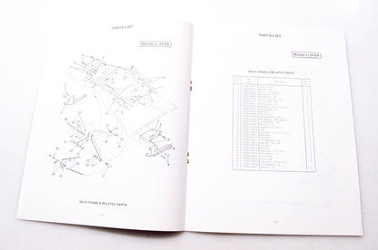Kubota 70000-00204, 8084675 Parts & Owner's Manual Rotary Mower Model L-3559 & L-3572