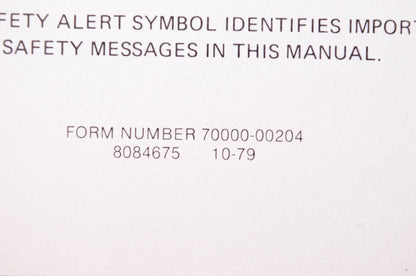 Kubota 70000-00204, 8084675 Parts & Owner's Manual Rotary Mower Model L-3559 & L-3572