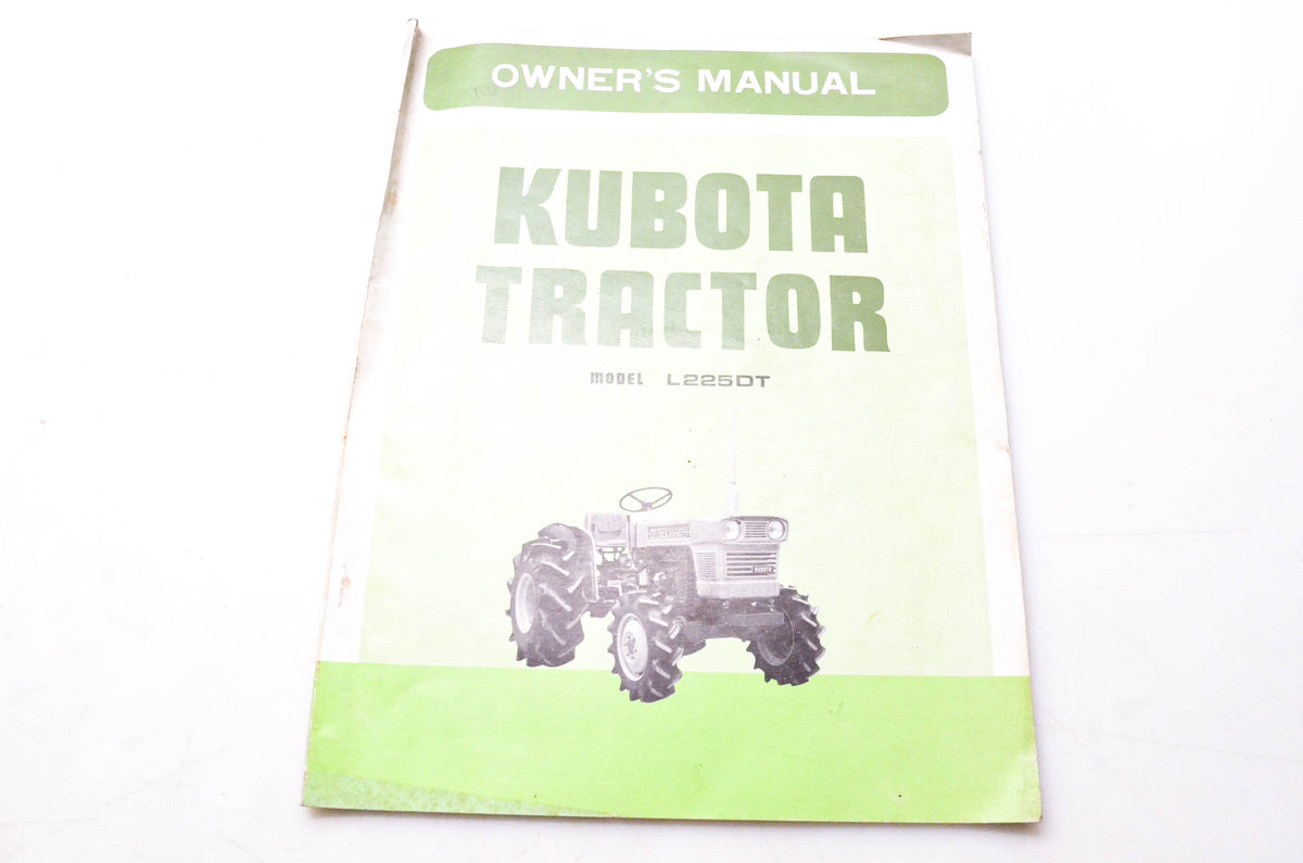 Kubota 34219-1971-1 Owner's Manual Kubota Tractor Model L225DT