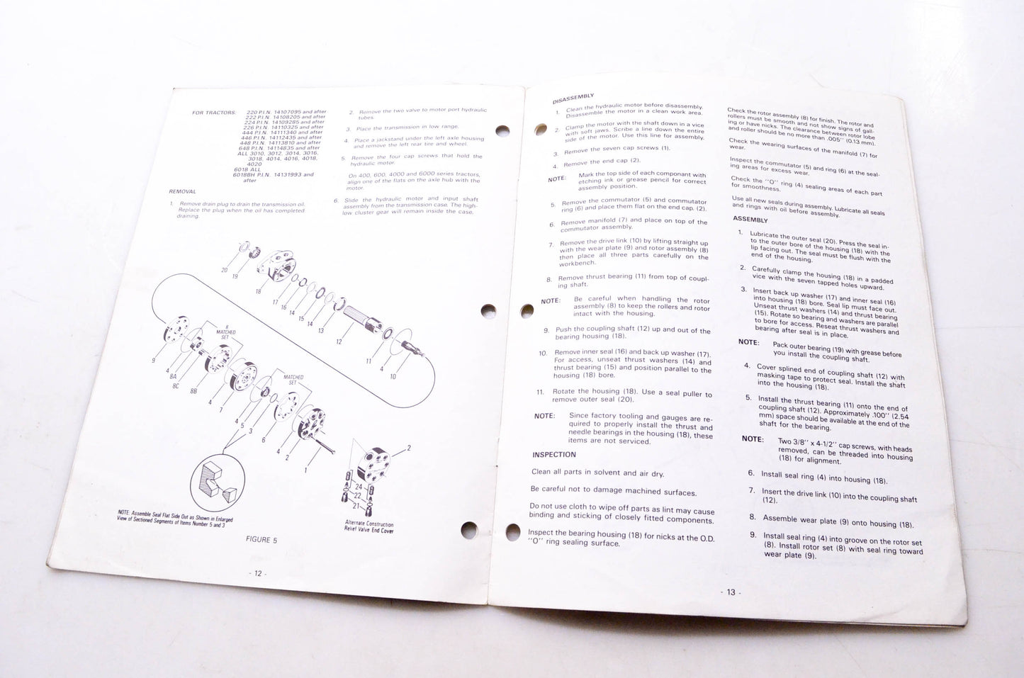 Ingersoll 9-99644 Hydraulic Motor Service Manual
