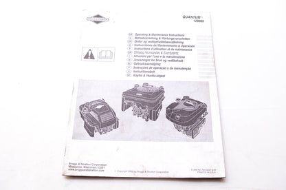 OEM Briggs & Stratton MS-6847 Quantum 120000 Operating & Maintenance Instructions