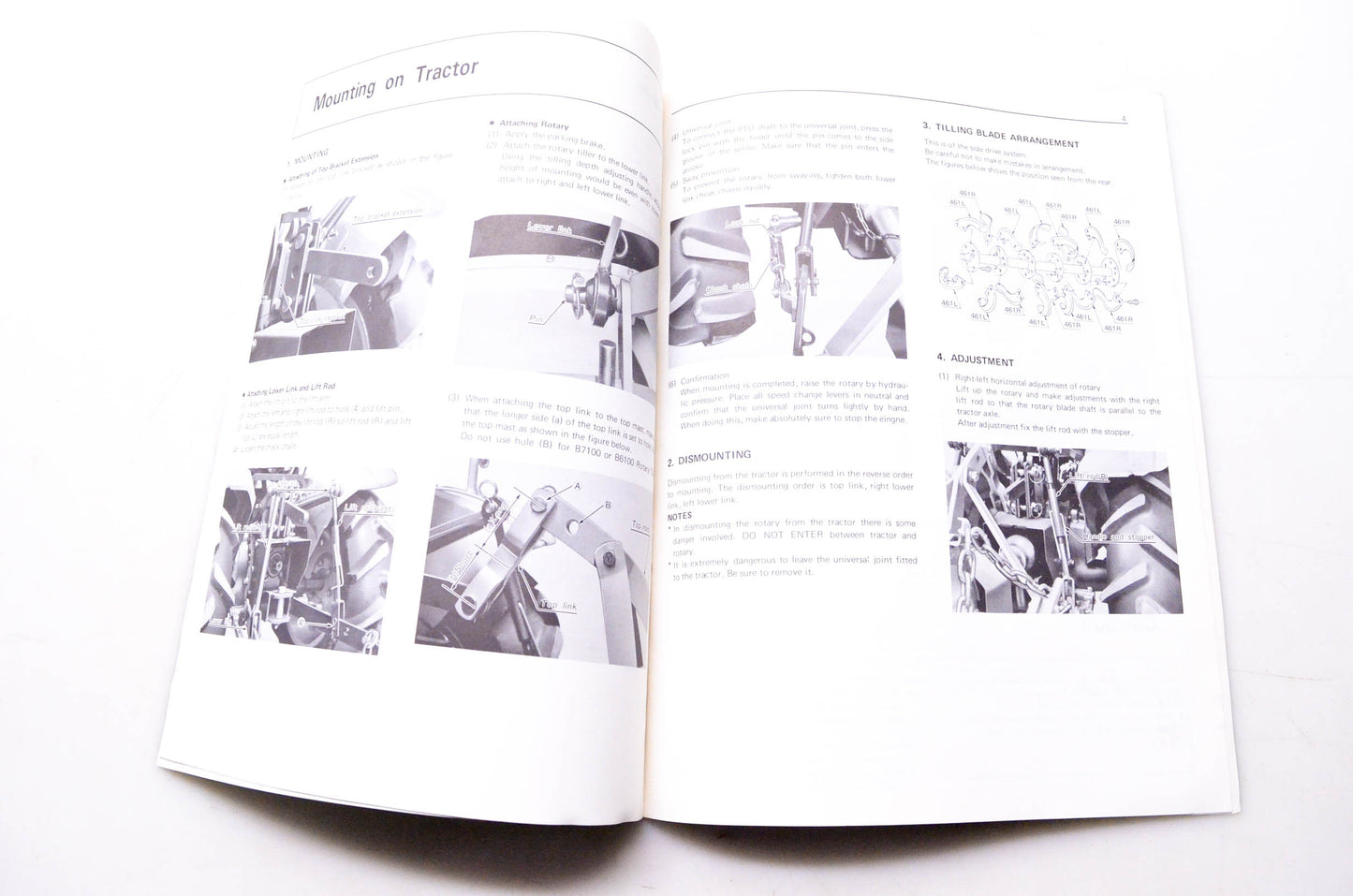 Kubota 79205-6211-1 Owner's Manual Rotary Tiller Model FS850