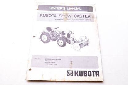Kubota 7-78-SL-1500 Owner's Manual Kubota Snow Caster B748A for Models B7100 & B6100