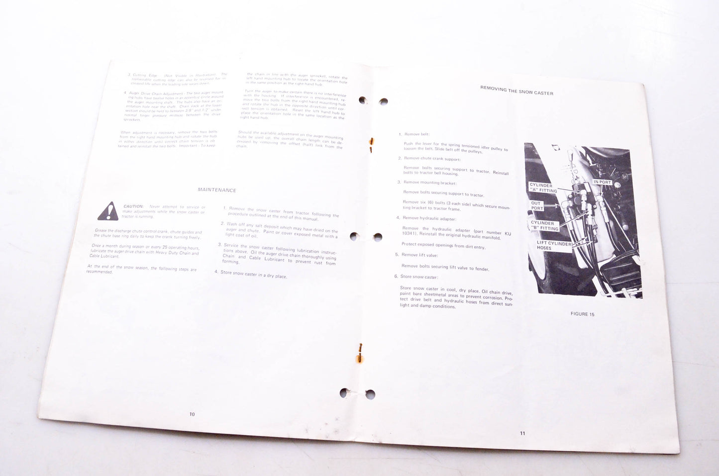 Kubota 7-78-SL-1500 Owner's Manual Kubota Snow Caster B748A for Models B7100 & B6100