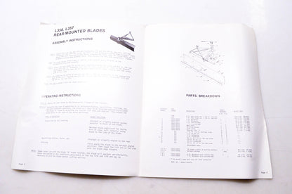 Kubota K8-439-1079 Parts & Owner's Manual L356 L357 Rear-Mounted Blade
