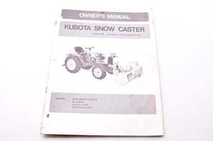 Kubota 9-77-SL-750, KU021 Owner's Manual Kubota Snow Caster Model B748